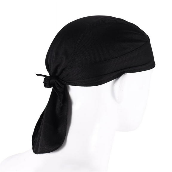 Quick Dry Scarf Pure Cycling Cap Summer Men Running Riding Bandana Headscarf Pirate Hat Hood Headband Black