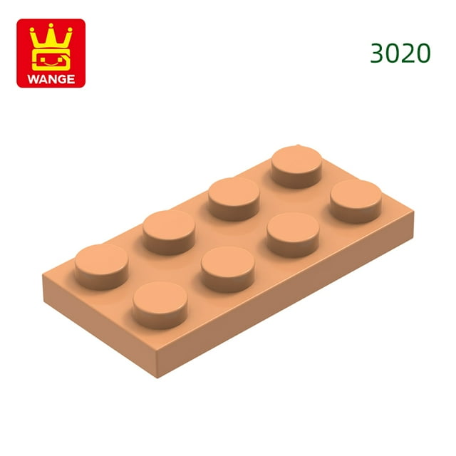 88Pcs/Lot 3020 2x4 Basic Building Blocks Colorful Classic Parts Compatible with Brick DIY Children Toy Assembly Gift Box 3.Medium Nougat about 88pcs