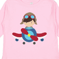thumbnail image 4 of Inktastic Pilot Boy, Airplane, Plane, Flying, Brown Hair Boys Long Sleeve Toddler T-Shirt, 4 of 5