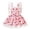 Pink, variant on REDARER Girls Flutter Sleeve Cherry Bow Print Dress with Ruffle Trim Summer Casual Holiday Party Dress for Kids,18-24 Months