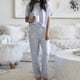 thumbnail image 5 of Pijamas, Mangas Cortas Patrón Estampado Ropa De Dormir Pretina Elástica Poliuretano Para Ropa Casual ANGGREK Otros, 5 of 6