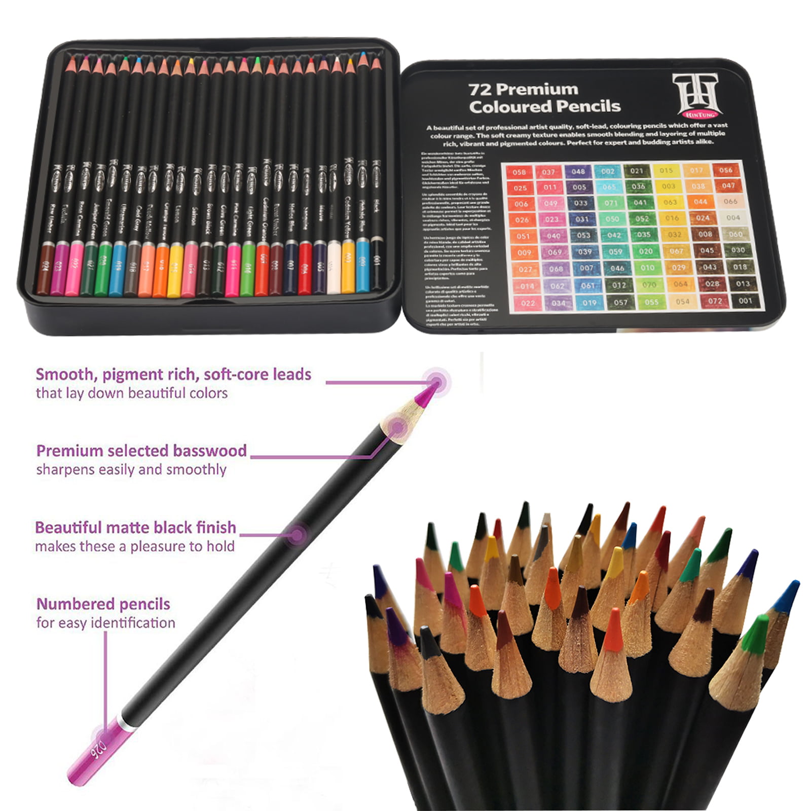 72-color Colored Pencils For Adults Coloring Books, Soft Core Color Pencils  Set For Adults, Beginners, Artist, Professional Drawing Pencils Art  Supplies For Blending, Sketching - Temu