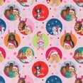 thumbnail image 5 of Barbie Girls' Christmas Holiday FALALALA Santa Snowflake Kids 2PC Button-Front Sleep Pajama Pant Set Loungewear, 5 of 7