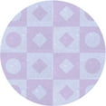 thumbnail image 1 of Ahgly Company Machine Washable Indoor Square Transitional Lavender Blue Area Rugs, 3' Square, 1 of 7