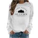 thumbnail image 1 of Sudadera Para Mujer, Tops de Otoño de Acción de Gracias, Camiseta Holgada Estampada A La Moda, Blusa de Manga Larga, Tops Casuales de Cuello Redondo Odeerbi ODB183378, 1 of 5