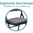 thumbnail image 4 of Costway Set of 4 Metal Frame Folding Chairs Fabric Upholstered Padded Seat, 4 of 10
