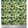 thumbnail image 1 of Soimoi Beige Poly Georgette Fabric Monstera Leaves Fabric Prints By Yard 52 Inch Wide, 1 of 3
