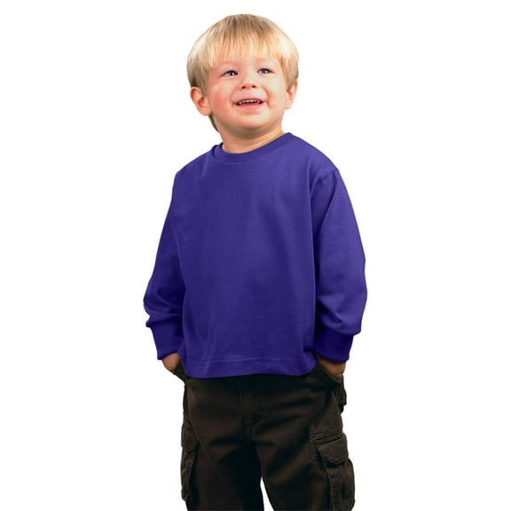 Rabbit Skins 5.5 oz Jersey Long-Sleeve T-Shirt (3311) Purple, 2T