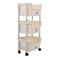 thumbnail image 3 of Carrito de almacenamiento con ruedas giratorias de alta capacidad, carrito rodante para baño, cocina, aula, espacios estrechos, 3 capas, 3 of 14