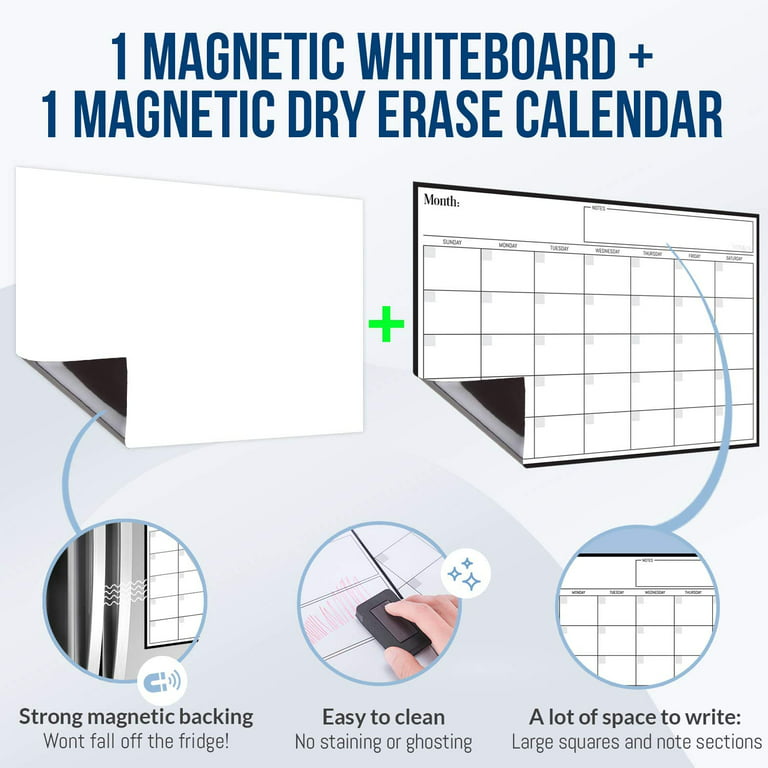 Cinch! 29 x 21 Magnetic Dry Erase Whiteboard Sheet for Kitchen Fridge