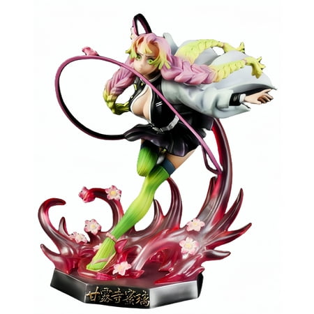 Mitsuri Kanroji Figure Kimetsu No Yaiba Demon Figures Monster Slayer Action Figure Desktop Decoration Gift Anime Fan Collection(31CM/12.2IN)