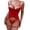 Red-Bras for Women, variant on FNFYFH Women Lingerie Set with Garter Belt Trendy Mesh Floral Lace Corset Cutout Bodysuit with Panty Leg Rings