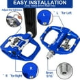 thumbnail image 6 of BUCKLOS SPD Pedals PD-M680 MTB Mountain Bike Clip in Dual Sided Pedals - Road Bike Flat & Clipless Sealed Bearing Bicycle Clips Pedal Compatible with Shimano SPD Cleats (9/16" Aluminum), 6 of 7