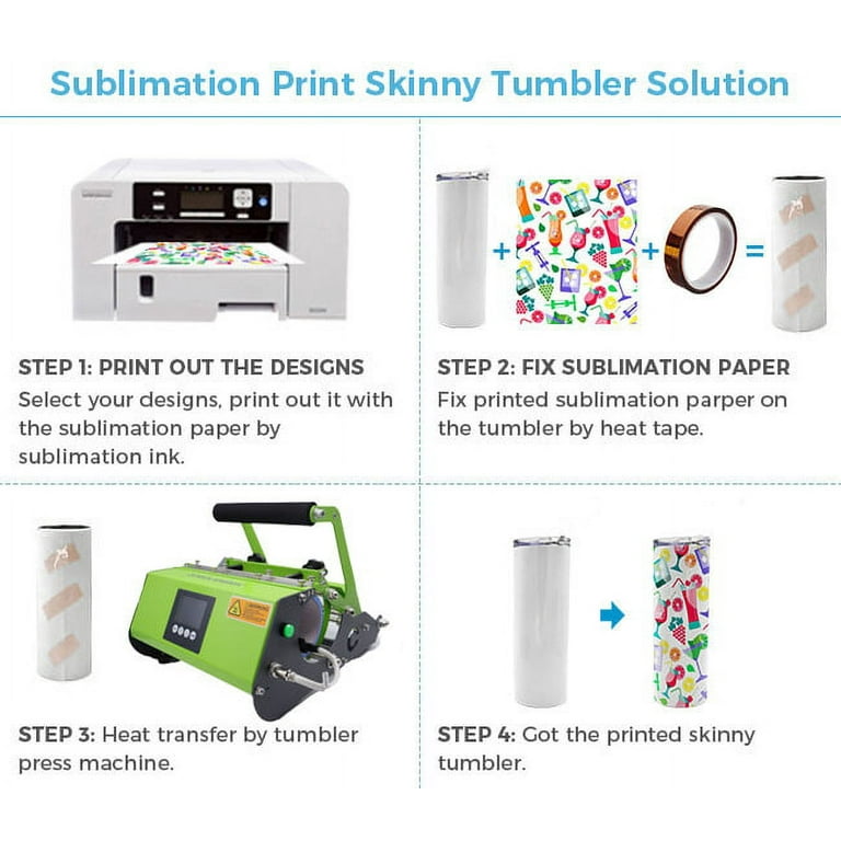 A-SUB Shrink Wrap for Sublimation Tumblers, 5X10 Inch Sublimation Shrink  Wrap Sleeves, White Heat-Resistant Tumbler Shrink Wrap Film 50 PCS