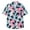 Pink Coconut Palm, variant on Men's Hawaiian Shirts Casual Funny Print Short Sleeve Button Down Beach Shirts Green Pineapple Size S