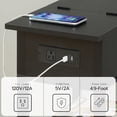 thumbnail image 5 of Narrow End Table with Charging Station, Flip Top Side Table with USB Ports, Black BK141UBZ01, 5 of 8
