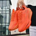 thumbnail image 5 of Men's Lightweight Arch Support Fashion Sneakers Breathable Shock-Absorbing Running Shoes Rebound Casual Walking Shoes Orange 8.5 US, 5 of 7