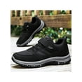 thumbnail image 4 of Oucaili Men Sneakers Lace Up Hiking Shoes Round Toe Walking Shoe Lightweight Low Top Athletic Sneaker Mens Trainers Black 9.5, 4 of 5