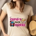 thumbnail image 4 of Cupid’s Favorite Nurse T-Shirt | Cute Valentine Graphic Tee for Nurses, Azalea, Size M, 4 of 6