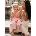 thumbnail image 6 of BemeyourBBs 2Pcs Toddler Baby Girl Summer Clothes Cotton Linen Outfits Fly Sleeve Ruffle Smocked Tank Tops Wide Legs Pants Set, 6 of 9