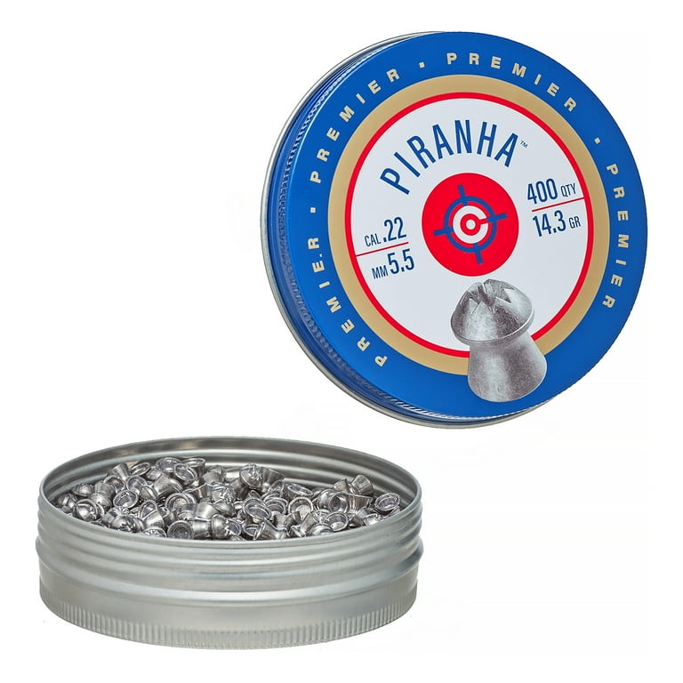 Crosman Piranha .22 Caliber Premier Pellets, 400 Ct. 14.3 Gr