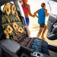 thumbnail image 4 of Uourmeti Sunflower Elephant Geometric Theme Car Seat Cover Sweat-Absorbent, for Truck Seat Van Car Front Seat Suitable for Trucks SUV Sedan, 4 of 7