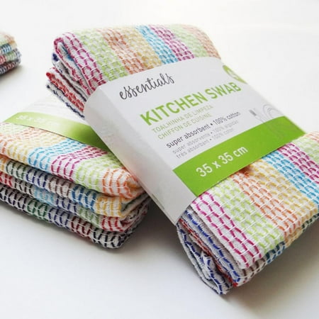 

Kitchen Dishcloths 4pcs 11x12 Inches Cotton Kitchen Dish Cloths Scrubbing Wash Cloths Sets