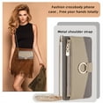 thumbnail image 6 of ELEHOLD for Google Pixel 8 Leather Wallet Case with Card Slots Cash Pocket Zipper Purse Hidden Mirror,Luxury Crossbody Metal Chain Strap Wallet Case for Women Girls,gray, 6 of 8