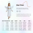 thumbnail image 7 of LiiYii Kids Girls 3Pcs Angel Suit Carnivals Party Fancy Dress Up Outfits White 16, 7 of 7