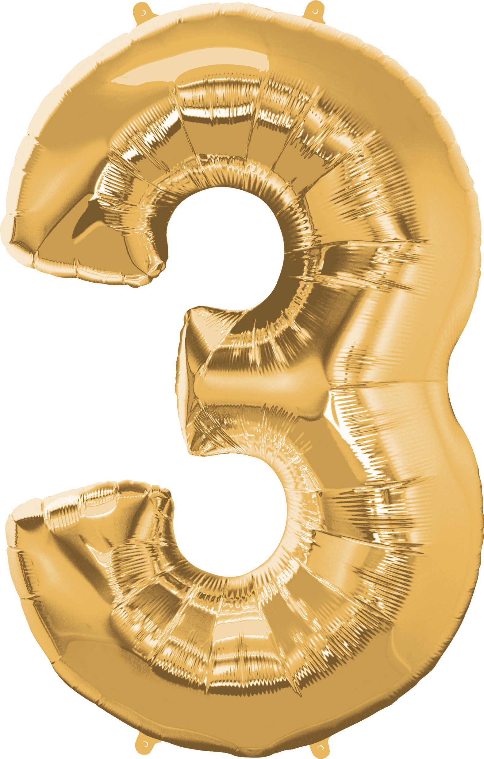 gold foil number balloons