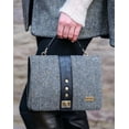 thumbnail image 3 of Mucros Weavers Irish Wool Tweed & Leather Women's Fiona Bag Shoulder Handbag Made in Ireland, 3 of 5