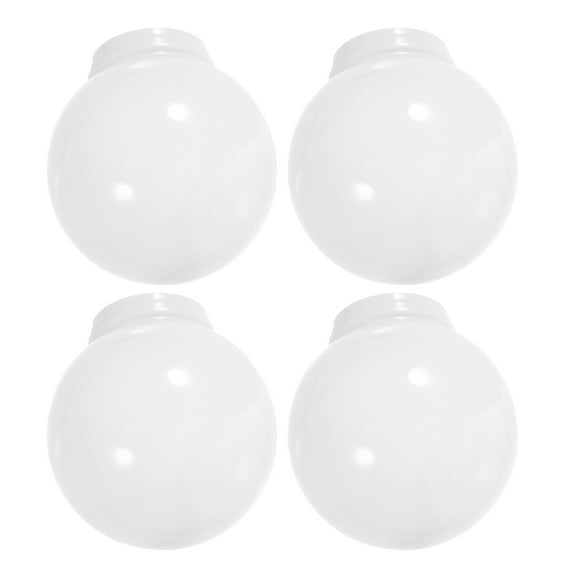 LOLIPPYY White Acrylic Outdoor Globe Lights Replacement for Lamp Post and Wall Fixtures Easy Install 4pcs