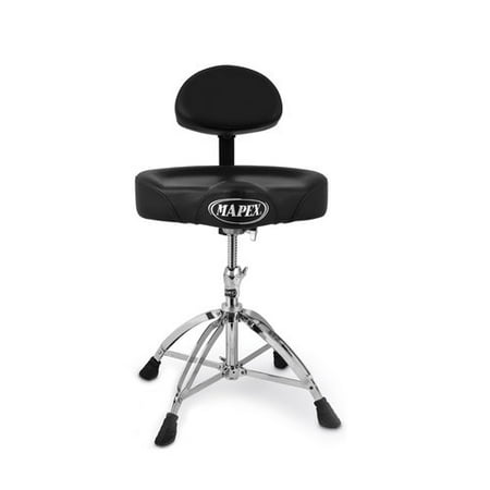 Mapex Throne - Mapex Double Braced Throne with Height Adjustment and Back Rest Saddle Seat