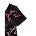 thumbnail image 2 of Barbie Girls' Print Skater Dress with Short Sleeves, Sizes 4-12, 2 of 3