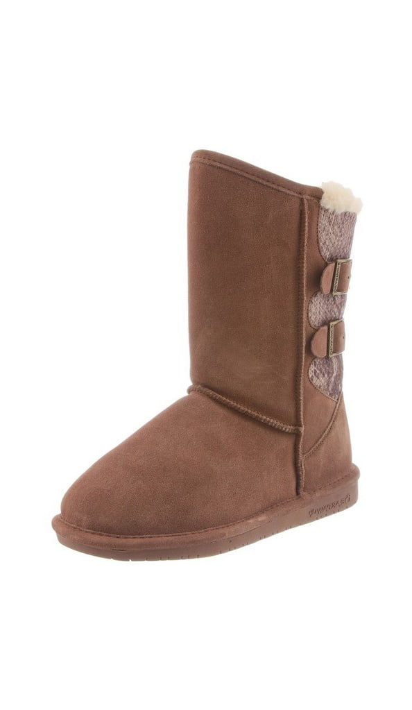 Bearpaw Boots Womens Boshie Buckles Pressed Suede Knit 1669W - Walmart.com