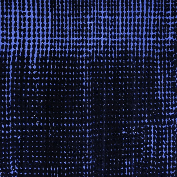 Ahgly Company Machine Washable Indoor Square Abstract Blue Modern Area Rugs, 3' Square