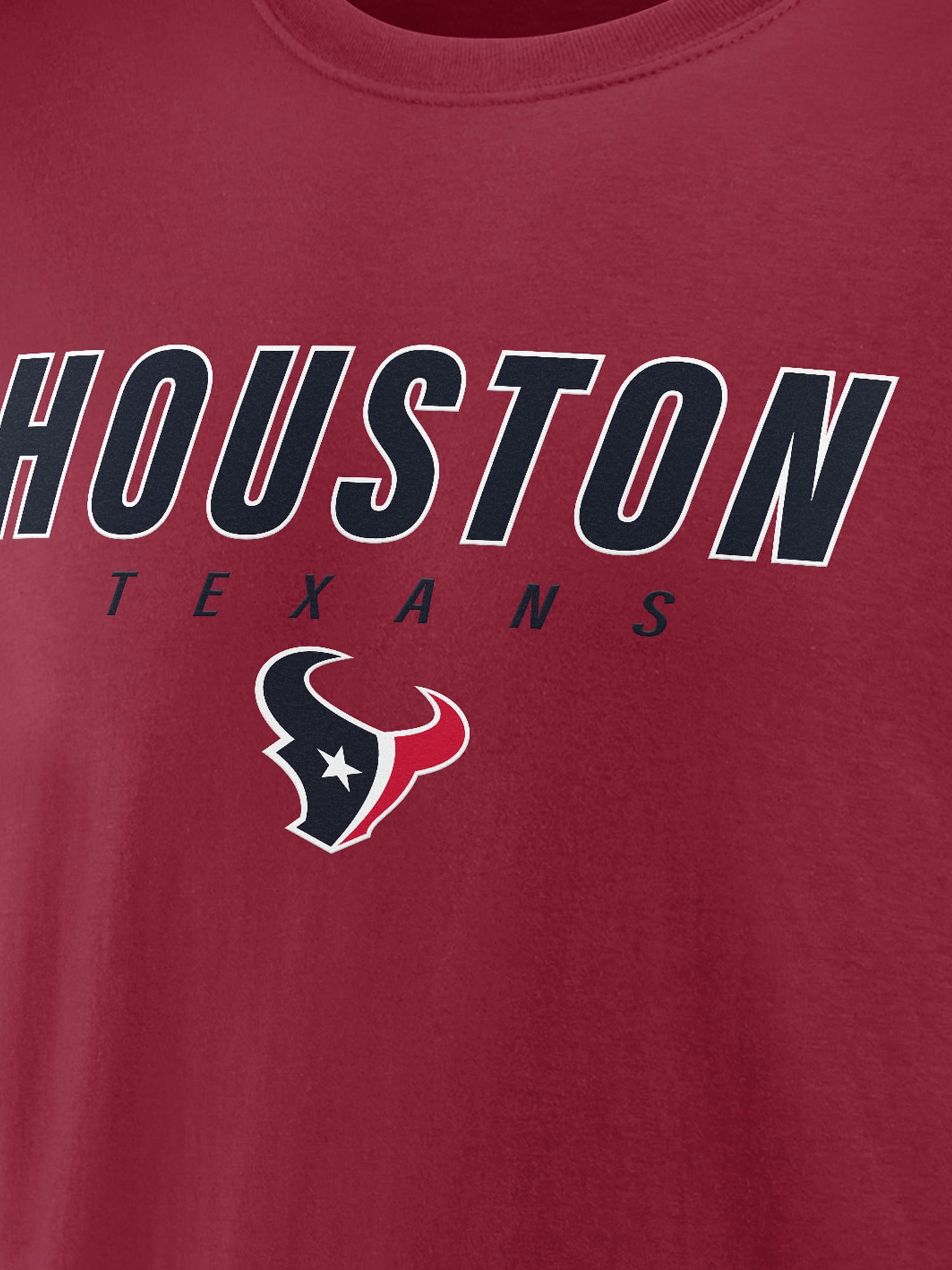 NFL Houston Texans Men's Cotton Red Short Sleeve T-Shirt