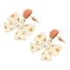 thumbnail image 3 of KAKOWELY 1 par de pendientes de botón para mujer, joyería de regalo, pendientes de perlas con lazo de moda, joyería de boda, 3 of 4