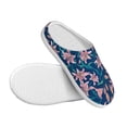 thumbnail image 3 of KLL Lilies Flowers Pattern Adult Unisex Cozy Slippers,Fuzzy Slip-on Slippers TPR Sole Slippers Comfort Plush Home Footwear for Indoor & Outdoor-8, 3 of 7
