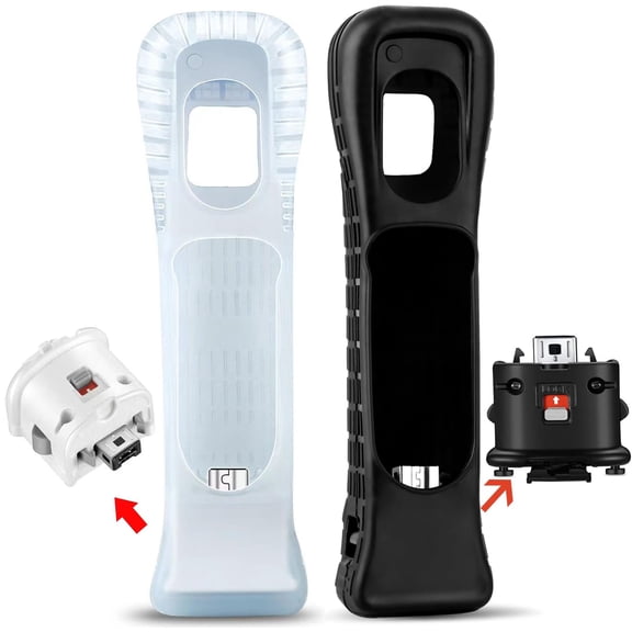 2 Pack Wii Motion Plus Adapter with 2 Silicon Case, for Wii Remote Controller, Motion Plus Adaptor Accelerator,wii Motion Plus Attachment
