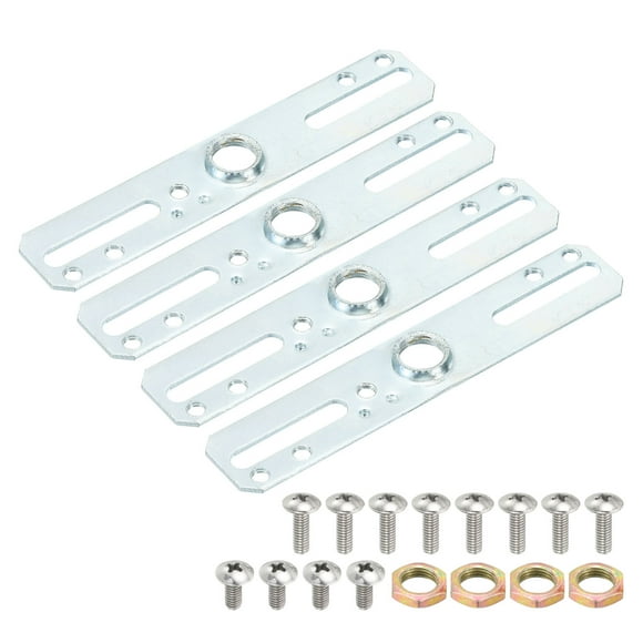 Uxcell 100x20mm Light Fixture Crossbar Kit Mounting Bracket Ceiling Light Plate Silver Tone 4 Set