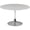 Chrome, variant on Pemberly Row 48" Round Faux Marble Top Dining Table with White Base