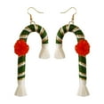 thumbnail image 2 of Pendientes de Tejido Yinane Serie Navideña Fringe Papá Noel en Capas Colgante Accesorios de Regalos Joyas Coloridas para Fiestas Vacaciones, 2 of 8