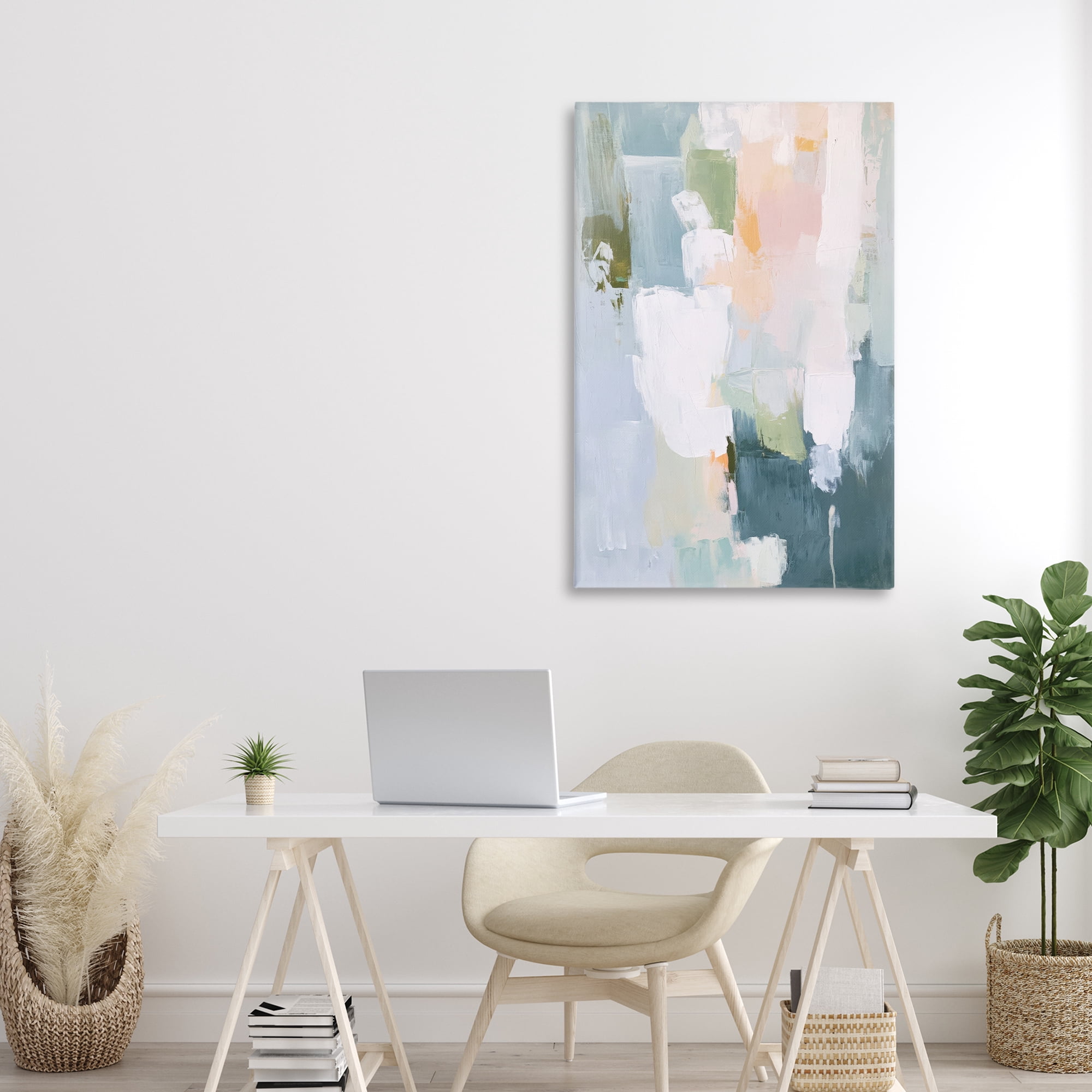 Stupell Industries Abstract Pastel Brushstroke Composition Canvas Wall Art, design by Petal Prints Design