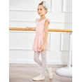 thumbnail image 4 of Oudiya Girls Ballet Leotards Ruffle Sleeve Bow Back Toddler Dance Outfits Leotard with Removable Shinny Skirt Combo 3-11Y, 4 of 9