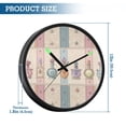 thumbnail image 3 of Indoor 12' Voice-Activated Luminous Decoration Wall Clock With LED Night Light Cream Background with White Polka Dots, 3 of 8