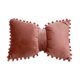 thumbnail image 2 of Funda de almohada de terciopelo con diseño de lazo | Funda de cojín de pana y lino suave | Color sólido | Cremallera lavable | Decoración de sofás y sillas | 19,6 x 11,8 pulgadas | Rojo Rosa Verde |, 2 of 6