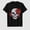 Black-41, variant on Women's Adult Skull Red Rose Graphic T-Shirt, 100% Cotton Short Sleeve Shirt