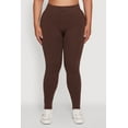 thumbnail image 4 of Womens Plus Size High Waisted Ribbed Knit Seamless Leggings, 4 of 5