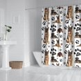 thumbnail image 2 of German Shepherd Dog and Footprint Shower Curtain 84"x72" ,Bathroom Decorative Shower Curtains Set with 12 Hooks,Modern Waterproof Washable Shower Curtain, 2 of 6